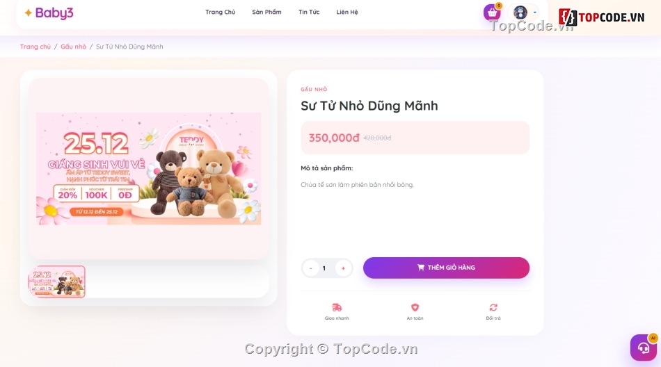 Website chat,bán gấu bông,code bán gấu bông